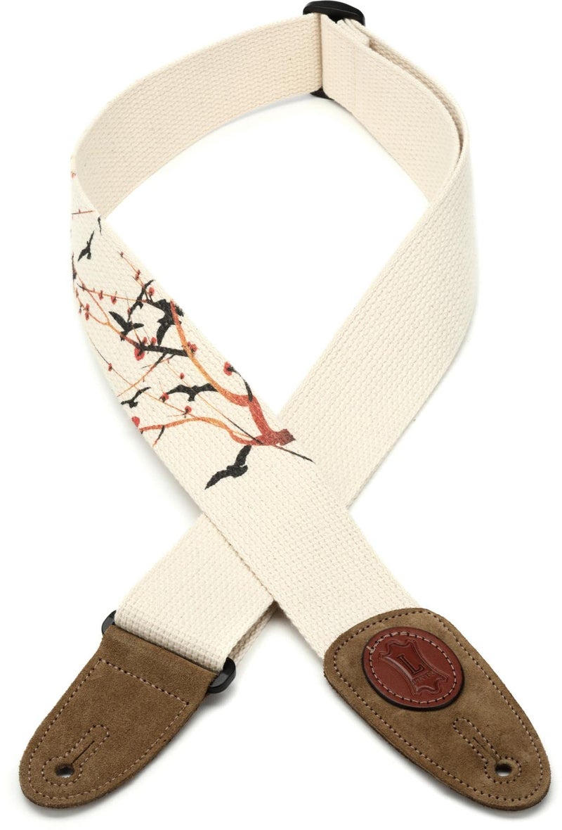 Levy's Leathers MSSC8U-009 2" cotton guitar strap with urban-style design print, suede ends, and tri-glide adjustment.